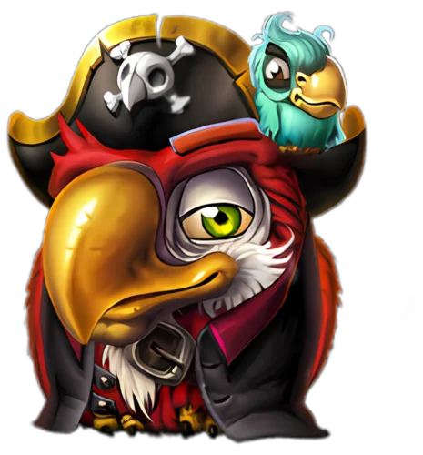 Captain Redfeather, the Kraken world's lead character in Pirots 5