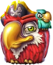 Pirots X red Pirot, Charlie, perched above the grid